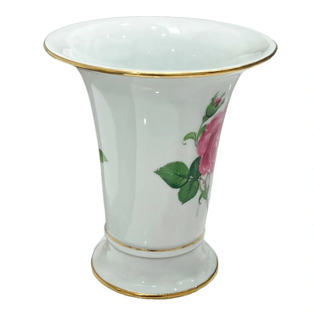 VINTAGE MEISSEN PORCELAIN ROSE VASE #Q22(6)